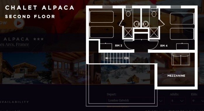 Chalet Alpaca, Les Arcs: Plan Peisey ski chalet, image 8